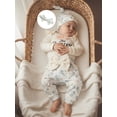 thumbnail image 4 of BemeyourBBs Preemie Newborn Baby Girls Hospital Going Home Outfits The Princess Has Arrived Letters Print Long Sleeve Romper Elastic Waist Pants Headband Hat Set Infant Baby Girl Clothes, 4 of 9