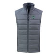 thumbnail image 2 of Men's Cutter & Buck Gray Tulane Green Wave Evoke Hybrid Eco Softshell Recycled Full-Zip Vest, 2 of 3