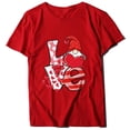 thumbnail image 4 of Pompotops T-shirt à Manches Courtes Imprimé de la Saint-Valentin Col Rond pour Femmes, 4 of 4