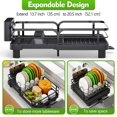 thumbnail image 2 of Escurridor de platos TOOLF extensible y plegable de acero inoxidable, 2 of 9