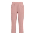 thumbnail image 5 of Aezemi Straight Leg Pants for Women, Linen Flowy Palazzo Drawstring Elastic Waist Trousers with Front Pockets, Summer Beach Vacation&nbsp;casual Trousers, 5 of 7