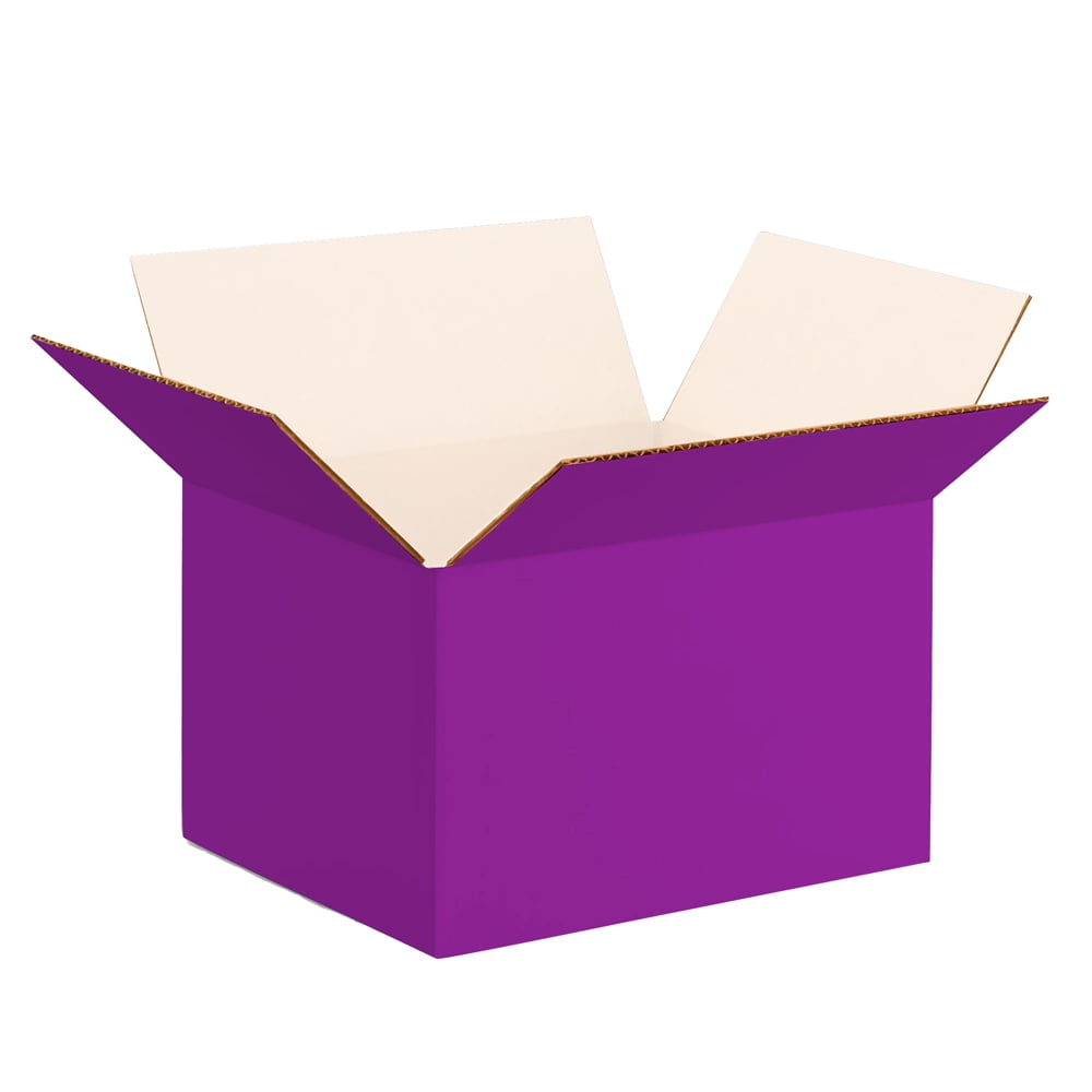 UCANPACK Purple Color Shipping Boxes (White Inside) 7x7x7 Inch (25 Pack) Purple Shipping Box for Moving Boxes - 7x7x7 Shipping Boxes for Small Business, Custom Color Shipping Boxes