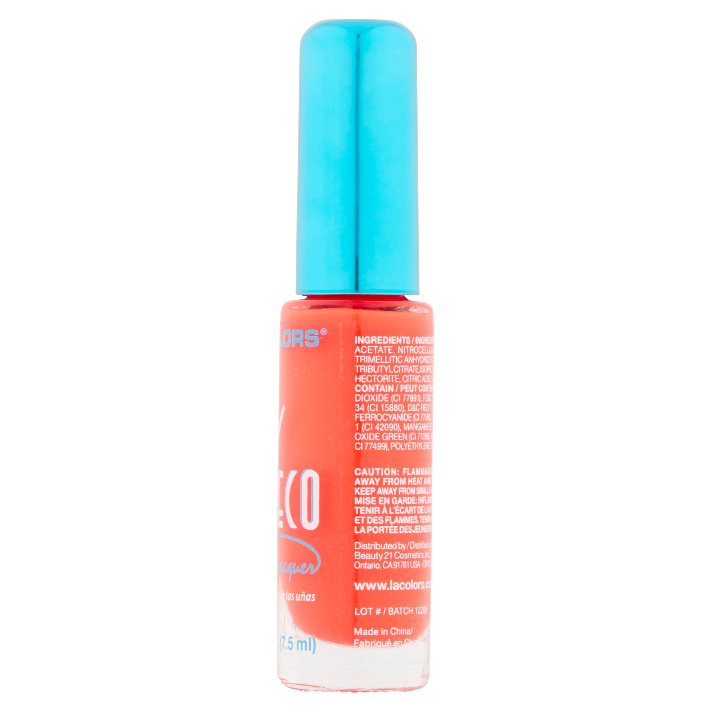 L A Colors Art Deco Bright Orange Nail Art Lacquer 0 25 Fl Oz