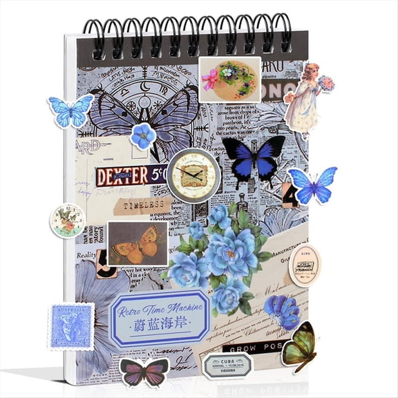 Vintage Stickers for Scrapbooking, 50 Sheets Precut Washi Stickers Book for Journaling, Junk Journal Supplies C