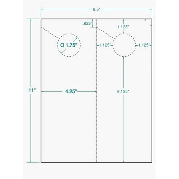 500 White Door Hanger Card Stock, 4-1/4" x 11", 2 Per Card, 250 Sheets Per Carton