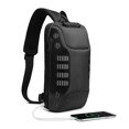 thumbnail image 2 of Men Anti-theft Waterproof Chest Bag USB Charging Single Shoulder Bag Daypack with Password Lock, 2 of 5