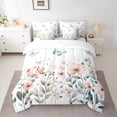 thumbnail image 2 of Manfei Flying Gradient Butterflies 7-Piece Bedding Comforter Set for Girls Female Teens,Chic Pink Flowers King Bedding Sets,Spring Graden Ultra Soft Bed Sheets,Luxury Bedroom Decor, 2 of 8