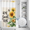 thumbnail image 2 of No Hook Shower Curtain, Sunflower Shower Curtains for Bathroom with See Through Top Window, Summer Botanical Bee Farmhouse Watercolor Waterproof & Washable Bath Curtain Stand Up Stall 36"x72", 2 of 9