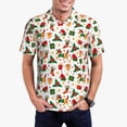 thumbnail image 1 of Fotbe Christmas Hat Cute Puppy Camiseta Polo de Golf para Hombre con Estampado – Camisa Deportiva Transpirable con Cuello Abotonado-4X-Large, 1 of 6