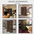thumbnail image 3 of PayLessHere 71 inches Room Divider 4 Panel Privacy Screen with Removable Storage Shelves,Brown, 3 of 7