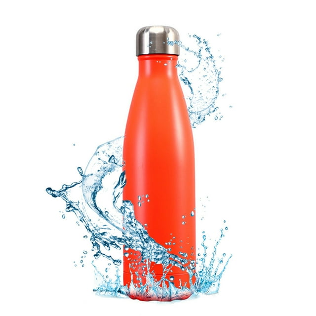 Yeacher Bouteille d'Eau Isolée en Acier Inoxydable 500 ml Bouteille Cola Shape Garde 12 Heures Froide et Chaude Réutilisable en Métal Étanche Sports Flask