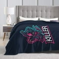 thumbnail image 4 of ZICANCN Anti-Pilling Flannel Bed Throw Blankets E-Sports Neon Logo , Couch Ultra Soft Micro Fleece Sofa Bed Camping Travel Blanket for Adults 80"x60", 4 of 8