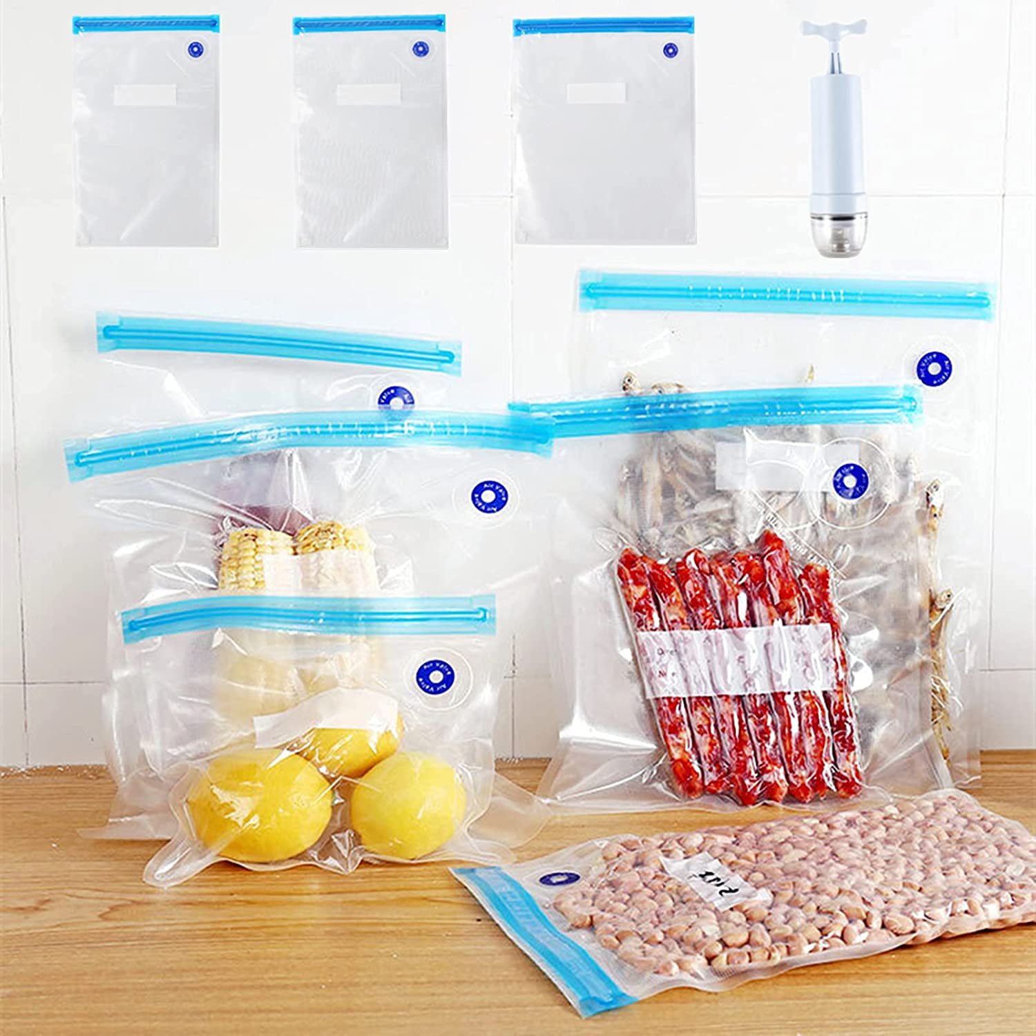Jar Shape Ziplock Bags Storage Reusable Travel Friendly Freezer Bags for  Snack Sandwich Nuts Cookies Airtight