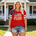 thumbnail image 6 of Fabrcox L-5XL 250 Anniversary USA Shirts 1776-2026 Flag Print Womens July 4th Shirt Independence Day Freedom Patriotic Shirt Women, 6 of 6