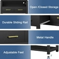 thumbnail image 3 of FAGAGA Heavy Duty Metal Aquarium Stand with Power Outlets, 20 Gallon Fish Tank Stand with Drawers for 2 Fish Tank Accessories Storage, Suit for Turtle Tank, Reptile Terrarium, 550lbs Capacity | Black, 3 of 10
