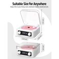 thumbnail image 4 of Reproductor de CD RetroAudio portátil con Bluetooth y altavoces, blanco, 4 of 7
