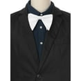 thumbnail image 4 of INSPIRE CHIC Men's Solid Color Satin Classic Bow Tie for Formal Suit White, 4 of 4