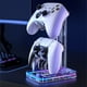 thumbnail image 5 of Soporte para mandos de videojuegos con luces, base acrílica de dos niveles para PS4/PS5/Xbox One/Switch, 5 of 11