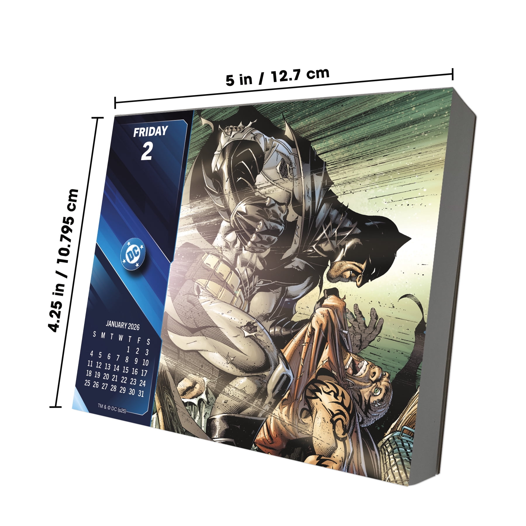 DC Comics 2026 Desk Calendar with Heroes and Eco-Friendly Design by Treads International