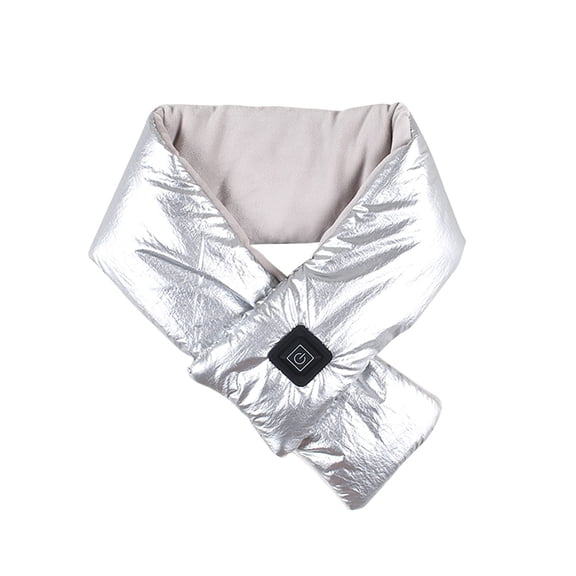 IROINNID Clearance Scarfs for Men and Women Solid USB Charging Neck And Shoulder Winter Cold Protection And Warm Keeping Scarf,Silver