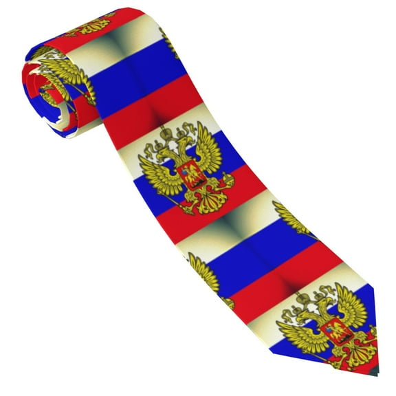Russian Flag Tie For Men Funny Neckties Fashion Gentleman Soft Comfortable Ties