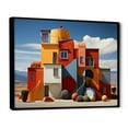 thumbnail image 2 of Designart "horizon Colorful Geometry Building I" Architecture Floater Framed Wall Decor, 2 of 7