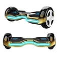 thumbnail image 5 of Hover-1 Eclipse Hoverboard w/ 8 in Wheels, Ultrabright Customizable LED Headlights, Built-In Bluetooth Speaker, 4-Hour Charge Time, 7 MPH Max Speed - Black and Gold, 5 of 9