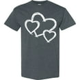 thumbnail image 3 of Inktastic Three White Hearts T-Shirt, 3 of 5