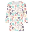 thumbnail image 5 of TaTaai Casual Easter Pullover for Women 3/4 Sleeve Round Neck Printed Loose Fit T Shirt Fashion Top Soft Comfortable Lightweight Blouse for Spring Summer Gift, 5 of 5