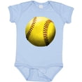 thumbnail image 3 of Inktastic Yellow Softball Boys or Girls Baby Bodysuit, 3 of 5