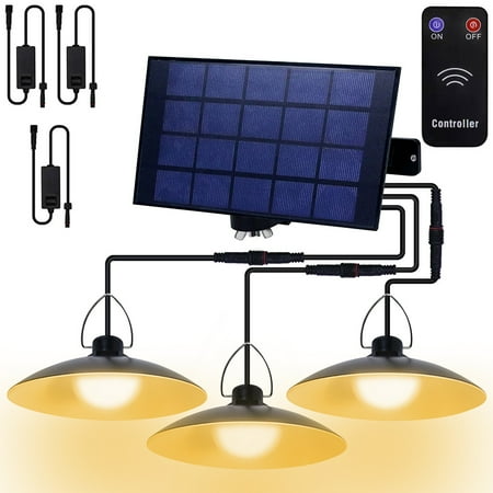 

Rosnek Solar Pendant Lights Solar Shed Lights Remote Control Solar Powered Outdoor Hanging Lights Waterproof for Storage Room Home Yard Porch Balcony