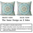 thumbnail image 2 of Boho Vintage Style Mandala Floral Throw Pillow Covers 16x16 Inch - Set of 2 Plush Cotton Soft Home Decor, Bedroom Bed Outdoor Green Couch Sofa Pillow Covers, 2 of 6
