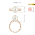 thumbnail image 5 of ANGARA Freshwater Cultured Pearl Ring with Flush-Set Diamonds in 14K Rose Gold for Women | June Birthstone, Birthday, Anniversary, Jewelry Gift for Women | Pearl Ring, 5 of 8