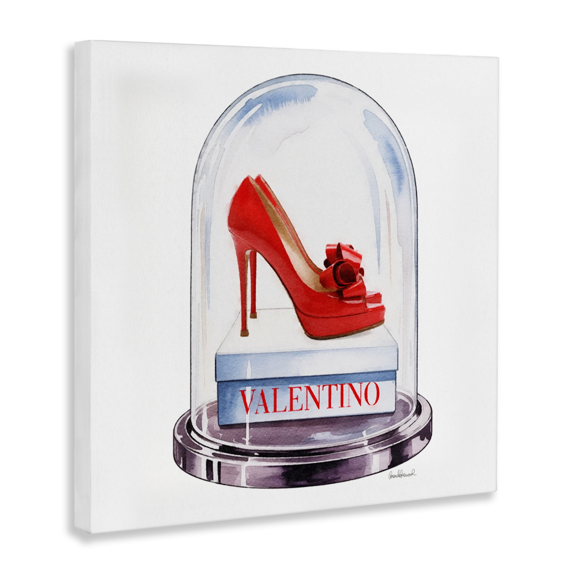 Stupell Industries Red Heels in Bell Jar Canvas Wall Art, design by Amanda Greenwood