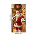 thumbnail image 3 of Christmas Door Cover Santa Claus Decor Polyester Holiday Party Decoration for Front Door Indoor Wall Festive Home Decorations Merry Xmas Gift, 3 of 6