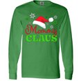 thumbnail image 3 of Inktastic Mommy Claus with Christmas Santa Hat and Snowflakes Long Sleeve T-Shirt, 3 of 5