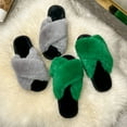 thumbnail image 2 of DrifWoo Cozy Cross Band Slippers - Plush Memory Foam Indoor Shoes Size 6.5-9, 2 of 4
