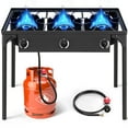 thumbnail image 2 of UBesGoo Portable 3 Burner Propane 225,000BTU Outdoor Stove with Adjustable Legs, Black, 2 of 8