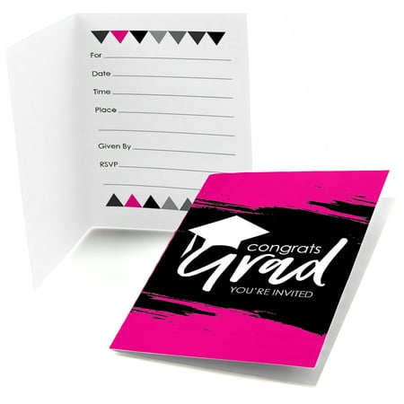 Pink Grad - Best is Yet to Come - Pink Graduation Party Thank You Cards (8