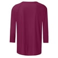 thumbnail image 6 of Pink Women's Long Sleeve T-shirt, Womens Tops Casual 3/4 Sleeve Crew Neck Shirts Loose Fit Tunic Blouses Summer Tees,Women's Long sleeve T-shirt L, 6 of 6
