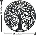 thumbnail image 6 of DecorShore 24 in. Round Metal Wall Art Decorative Wall Sculpture Natural Sanctuary Tree of Life Hanging Wall Decor in Antique Silver Finish, 6 of 6