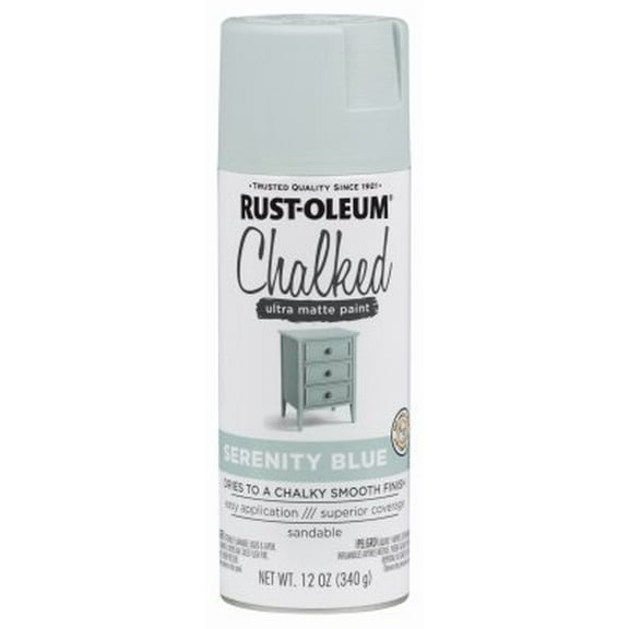 Rust-Oleum Chalked Ultra Matte Serenity Blue Sprayable Chalk Paint 12 oz.
