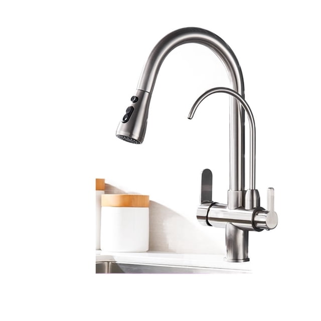 Purified Kitchen Faucet 360 Degree Rotation Purification Deck Mounted Filtered Water Sink Hot Cold Water Mixer Tap ,Effortless Installation