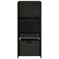thumbnail image 5 of vidaXL Garden Storage Cabinet Black 50x55x115 cm Poly Rattan, 5 of 5