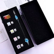 EGNMCR Pens Crystal Glass Dip Pen Colored Glass Pen Creative Business Office Pen Gift 5ML Star glass pen