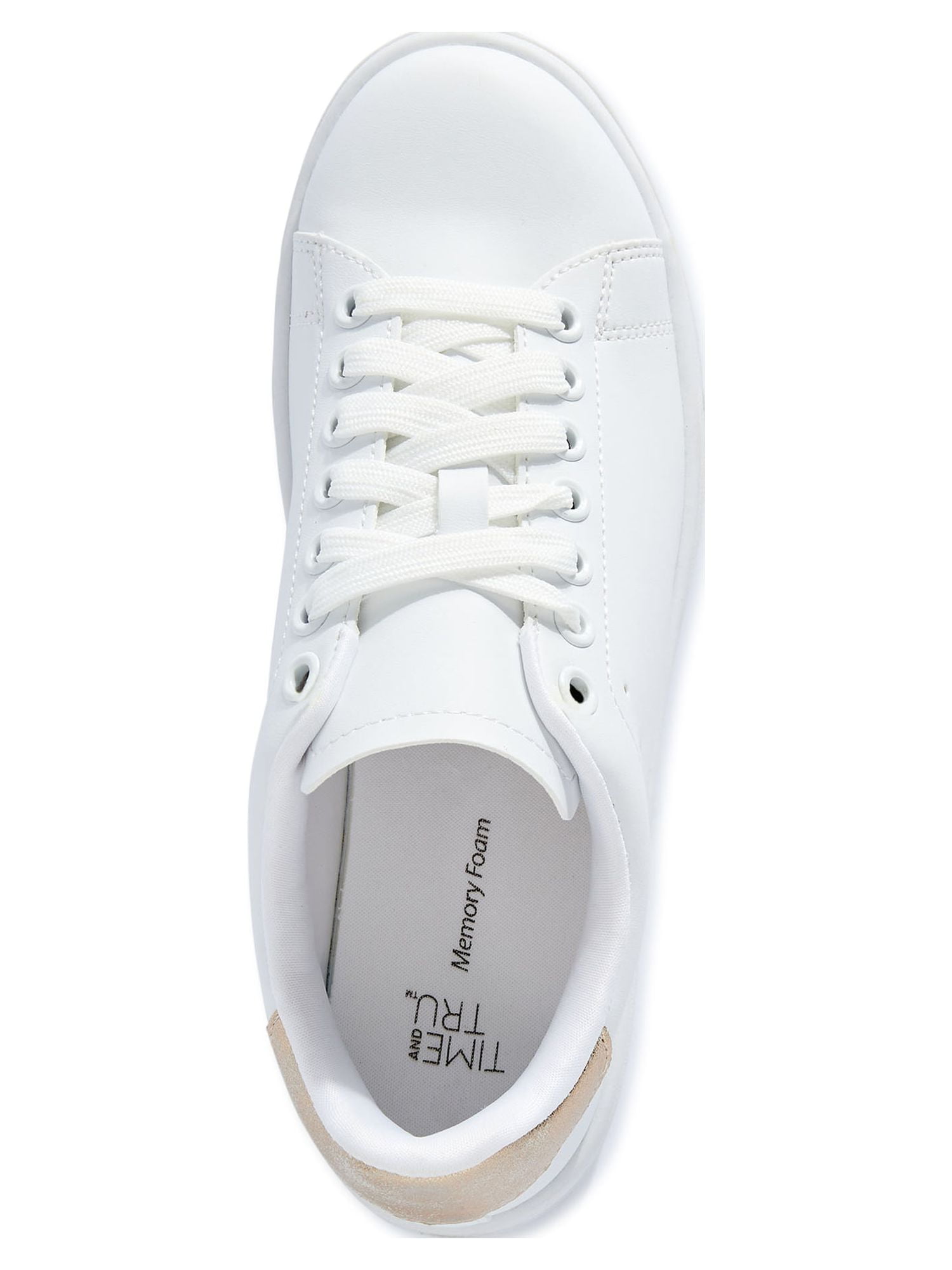 Time and Tru Women's Classic Court Casual Sneaker (Wide Width Available)