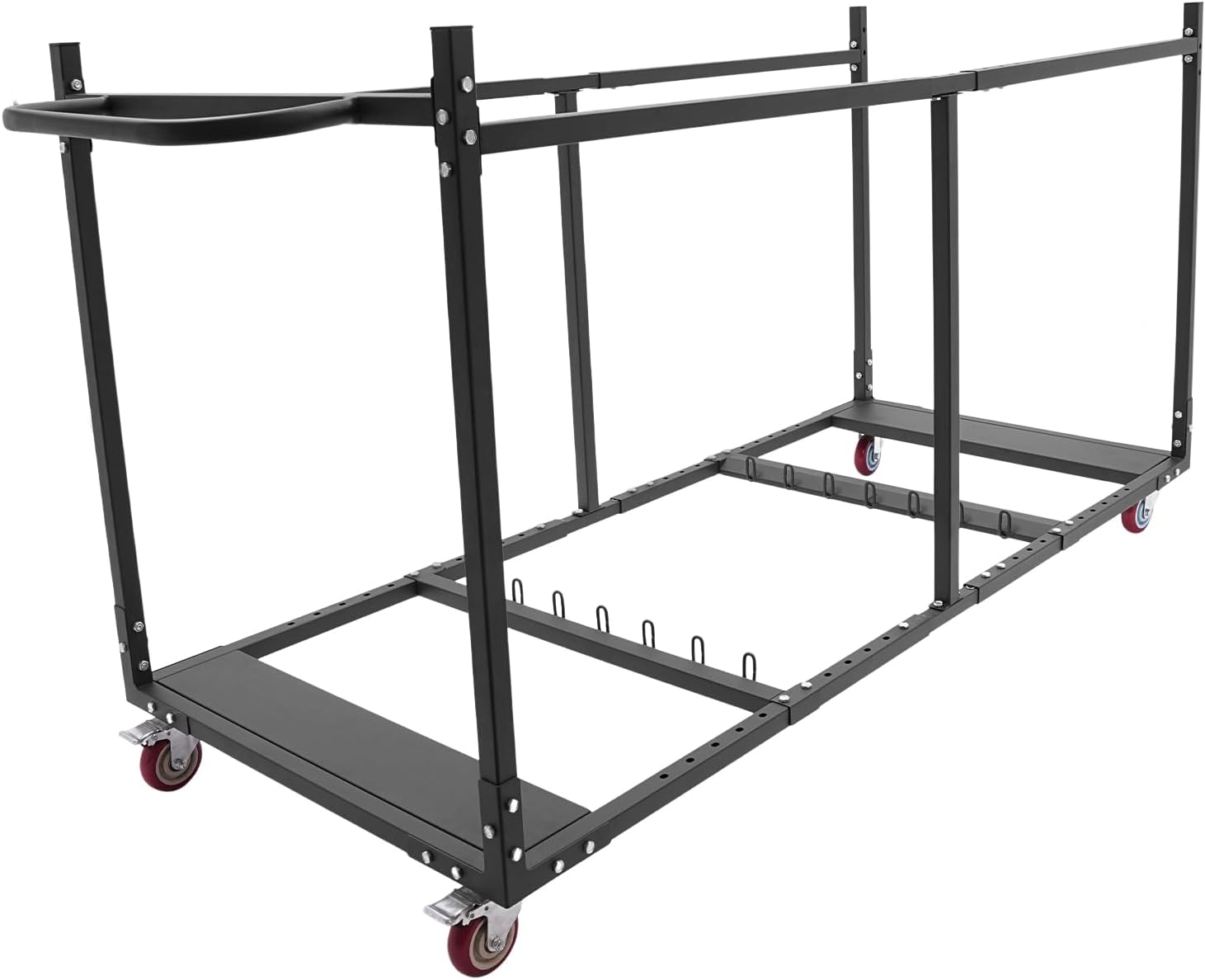 DENEST Folding Table Cart, Hand Truck/Dolly/Platform Cart with Braking Caster for Store and Move Folding Round Table Heavy Duty Panel Dolly for 10 Table Capacity