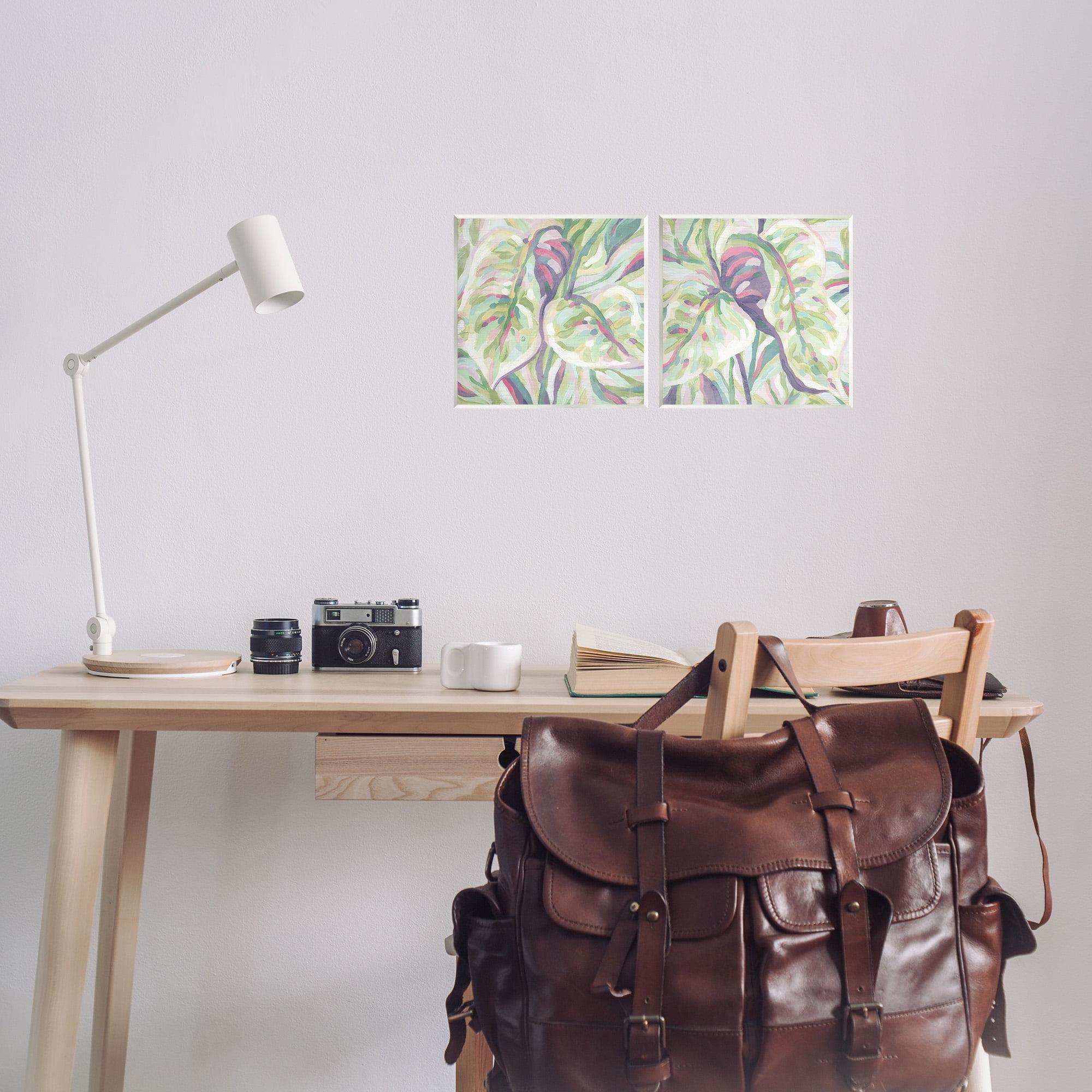 Stupell Industries Tropical Fronds Pattern Botanical & Floral Painting Unframed Art Print Wall Art, 12 x 12, Set of 2
