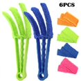 thumbnail image 1 of Herramientas para limpiar persianas de ventanas: Paquete de 2 cepillos limpiadores con 5 fundas de microfibra para persianas y aire acondicionado, 1 of 5
