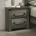 thumbnail image 4 of Rustic Gray Famhouse Design Headboard Queen FB Eastern King Size Bed 2x Nightstands Bedroom Furniture, 4 of 10